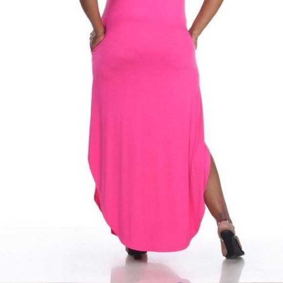 Plus Size Scoop Neck Long Prom Dress WMPS3101-06 - Picture 8 of 8